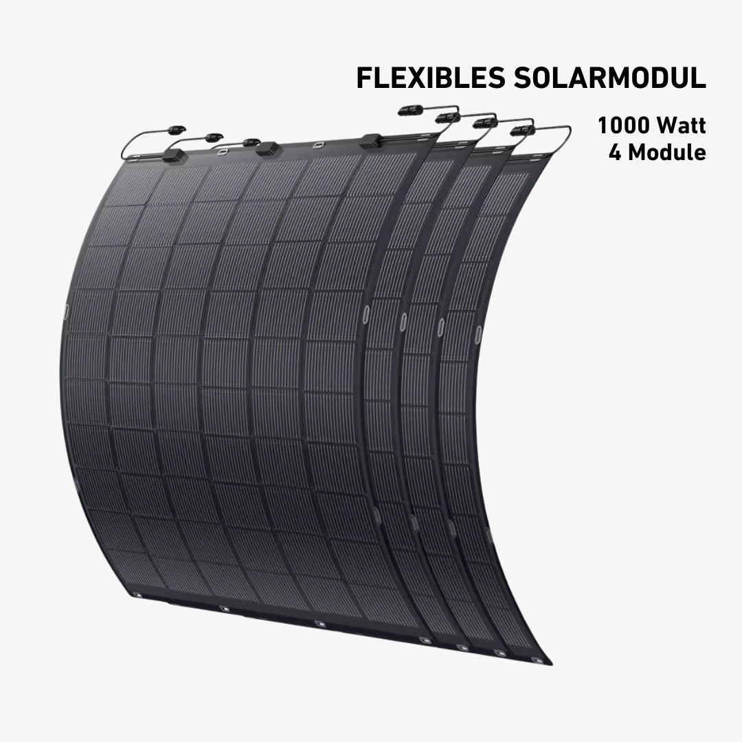 Balkonkraftwerk 1000W mit flexiblen Solarmodulen