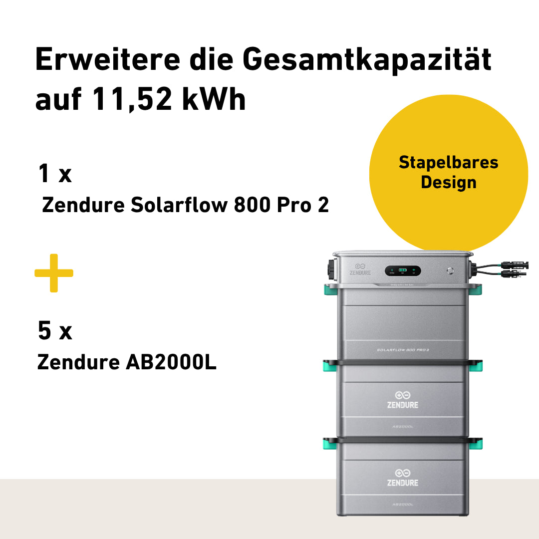 Max 1000 bifazial Pro (mit Zendure SolarFlow 800 Pro 2)