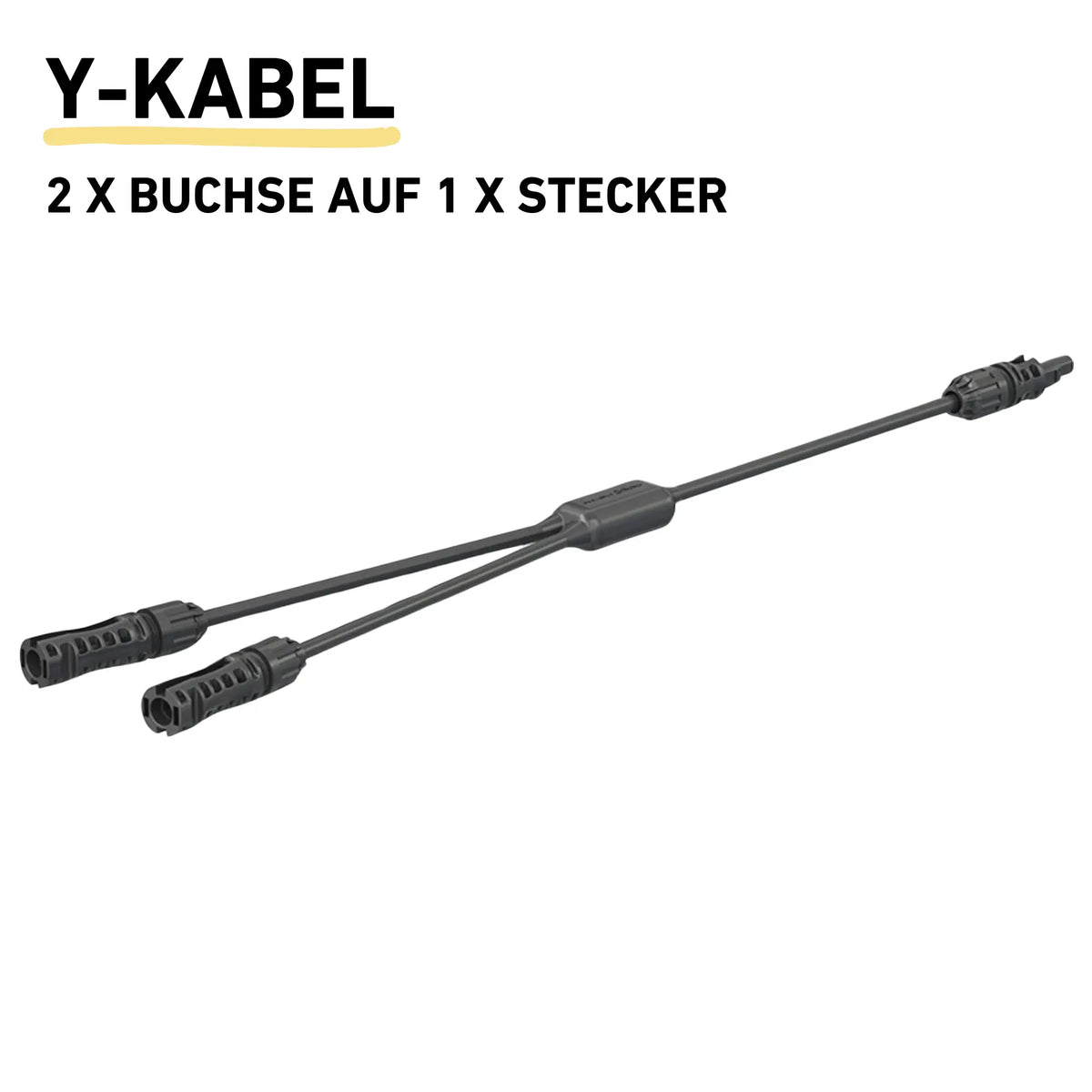 MC-4 Y Kabel 2x Stecker auf 1x Buchse Produktfoto
