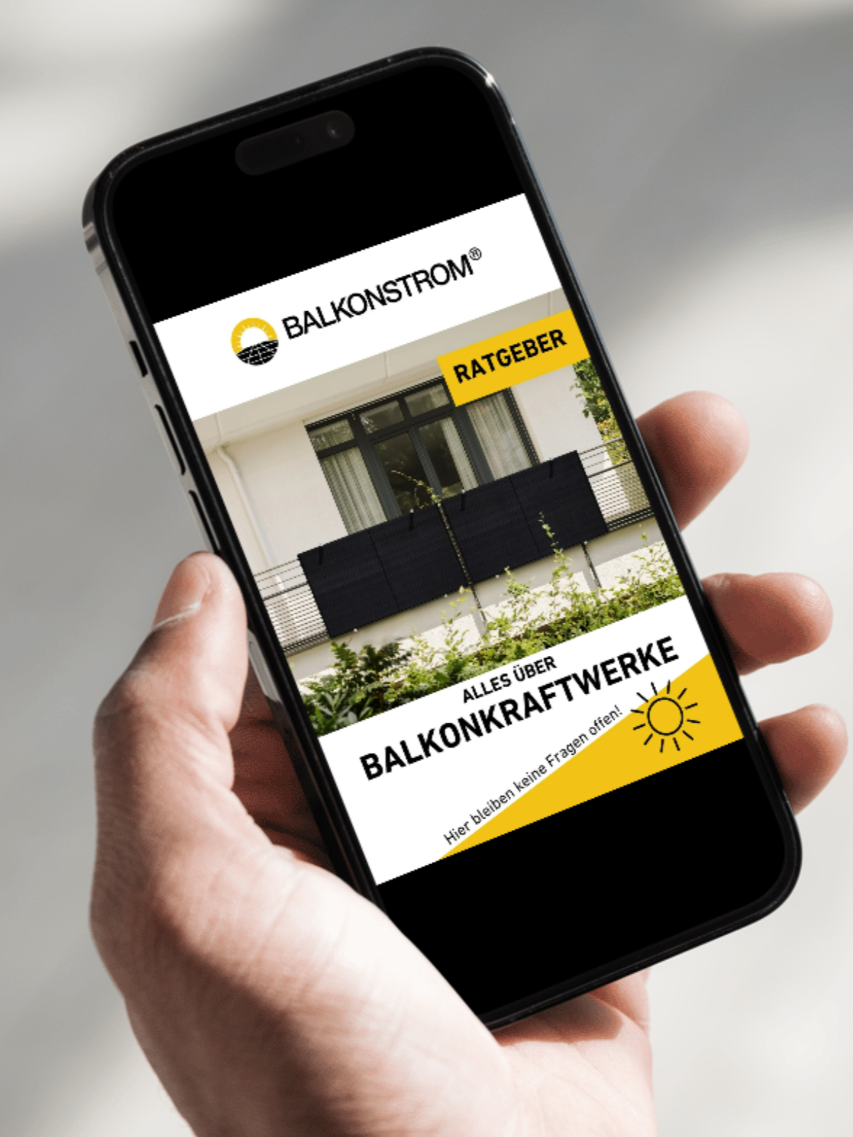 Handy mit Balkonstrom App