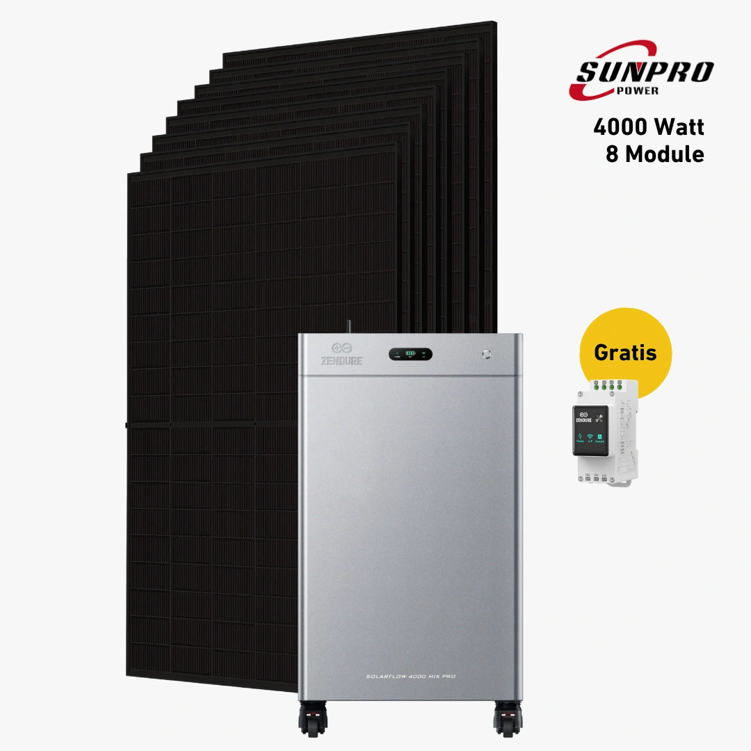 Max 4000 bifazial Pro (mit Zendure SolarFlow 4000 Mix Pro)