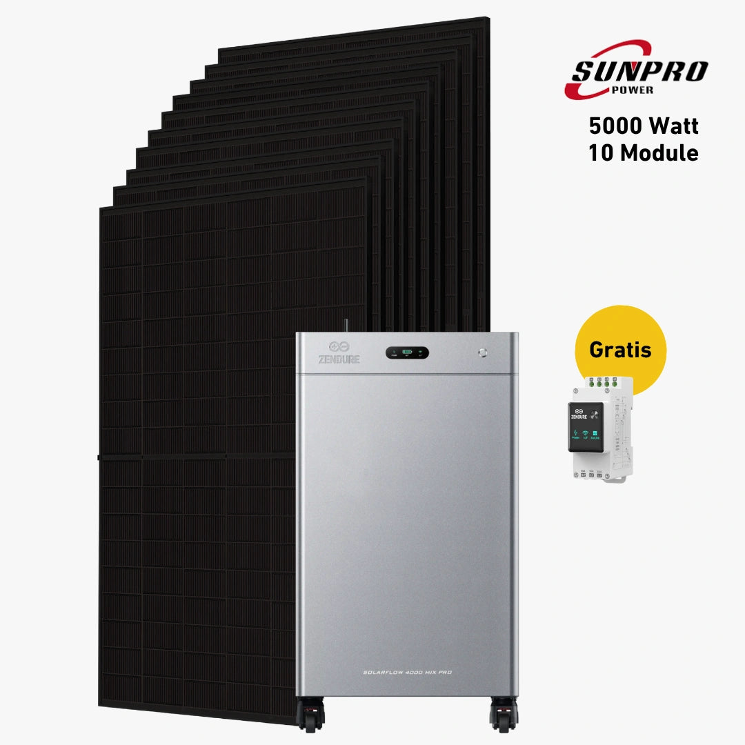 Max 5000 bifazial Pro (mit Zendure SolarFlow 4000 Mix Pro)
