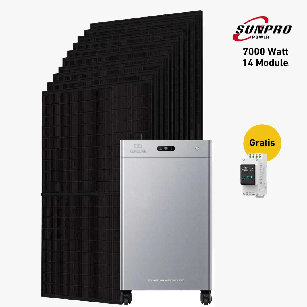 Max 7000 bifazial Pro (mit Zendure SolarFlow 4000 Mix Pro)