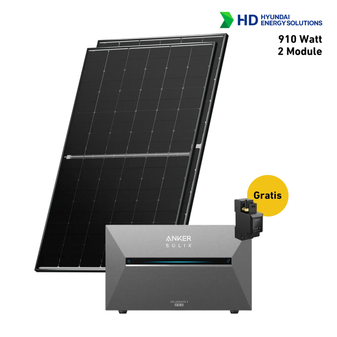 Basic 910 bifazial Pro (mit Anker SOLIX Solarbank 3 E2700 Pro)