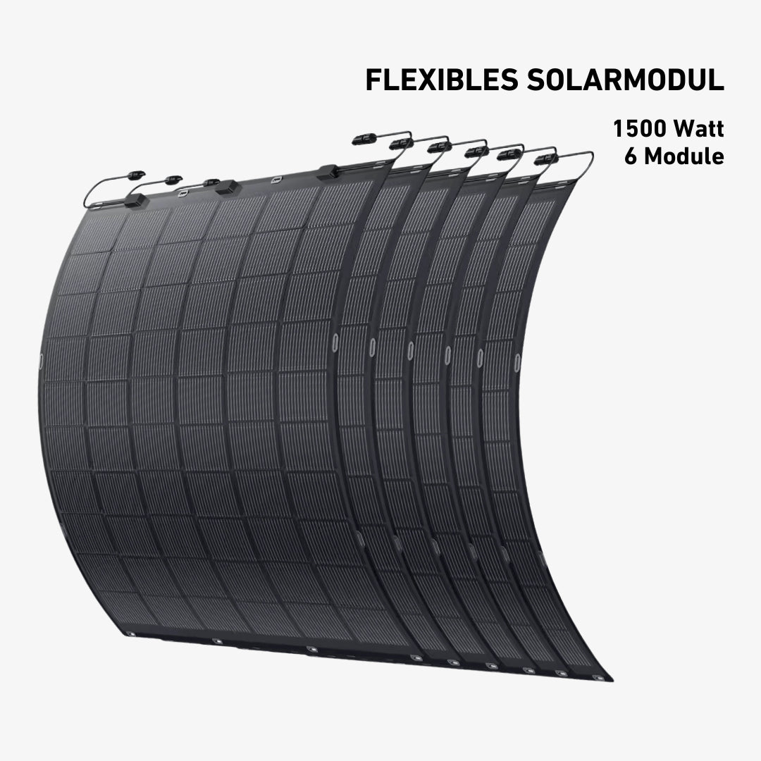 Balkonkraftwerk 1500W mit flexiblen Solarmodulen
