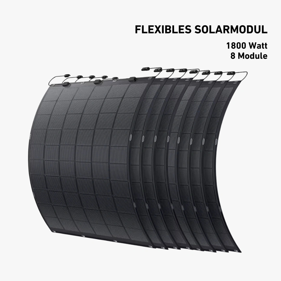 Balkonkraftwerk 1800W mit flexiblen Solarmodulen
