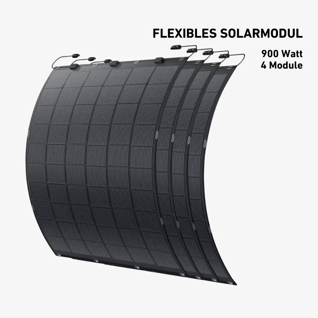 Balkonkraftwerk 900W mit flexiblen Solarmodulen