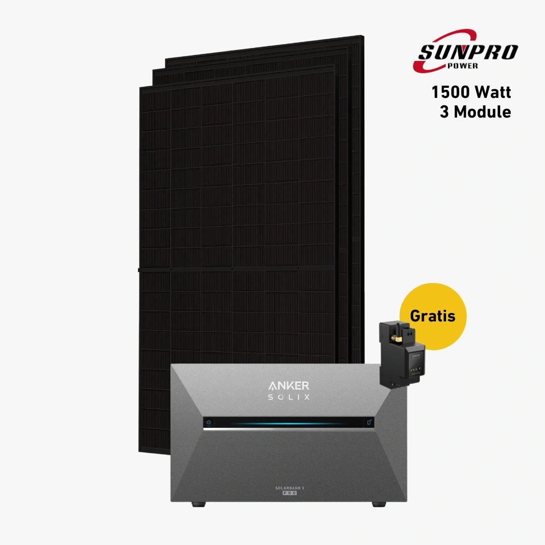 Max 1500 bifazial Pro (mit Anker SOLIX Solarbank 3 E2700 Pro)