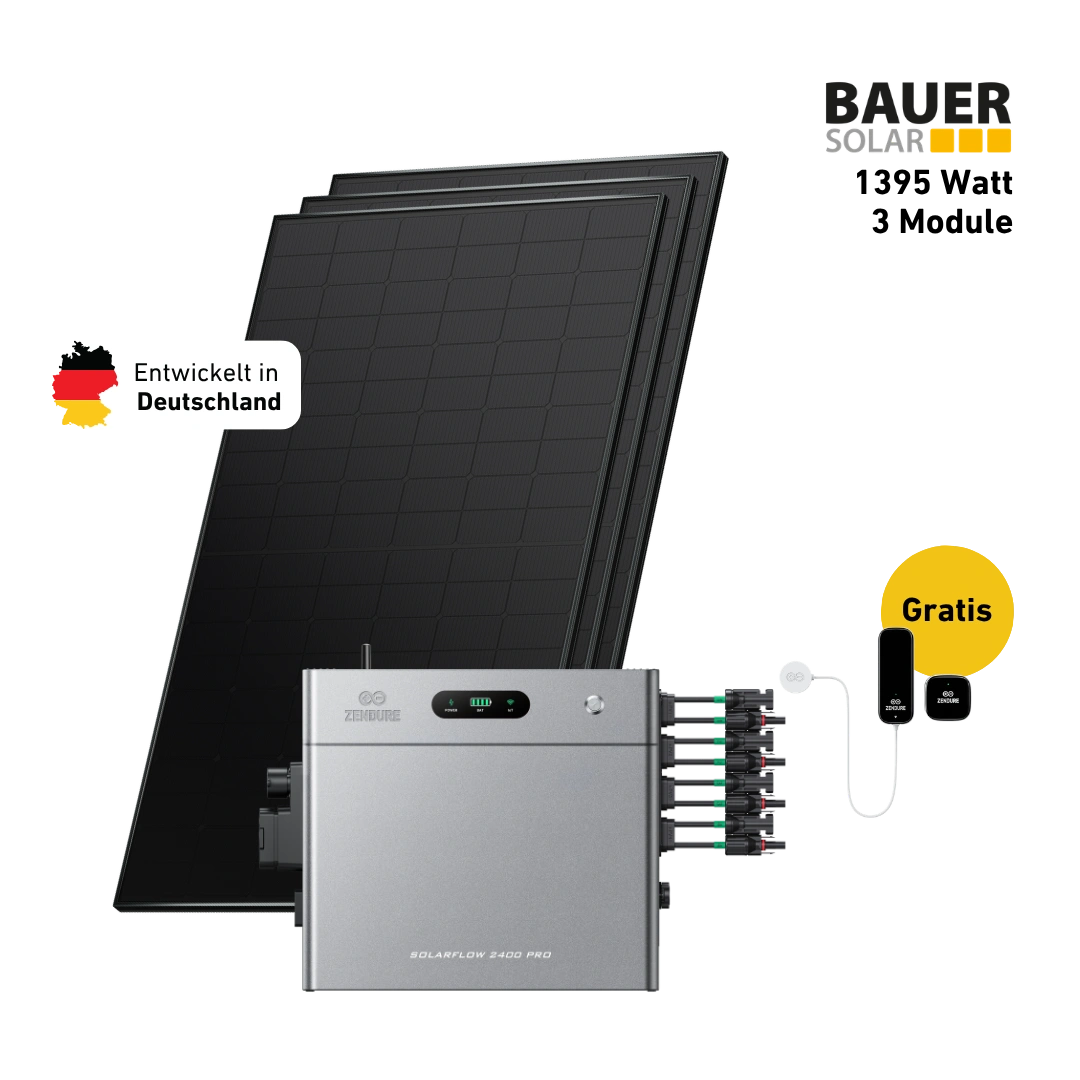 Premium 1395 bifazial Pro (mit Zendure SolarFlow 2400 Pro)