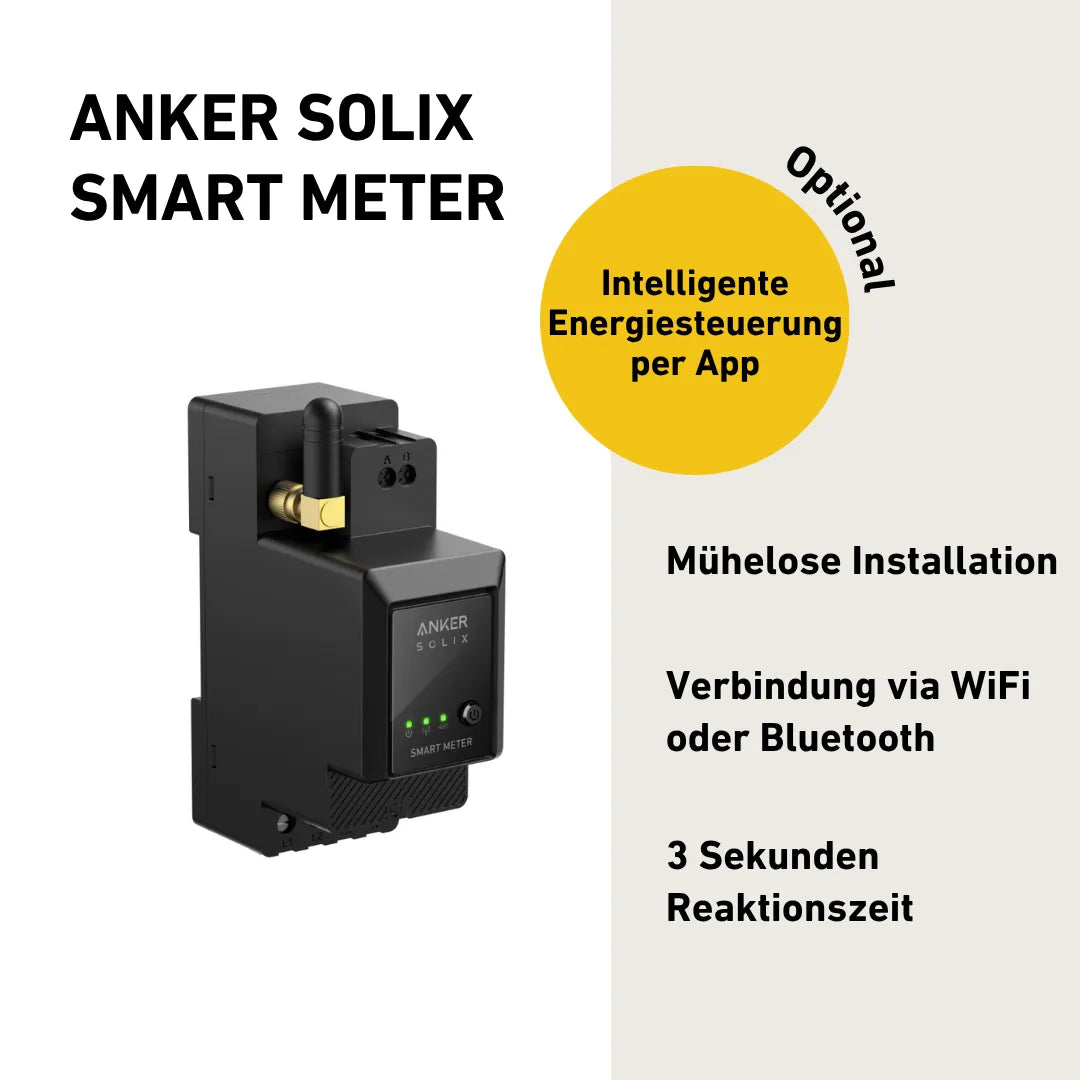 Smart Meter Anker Solix Produktbild mit Eigenschaften