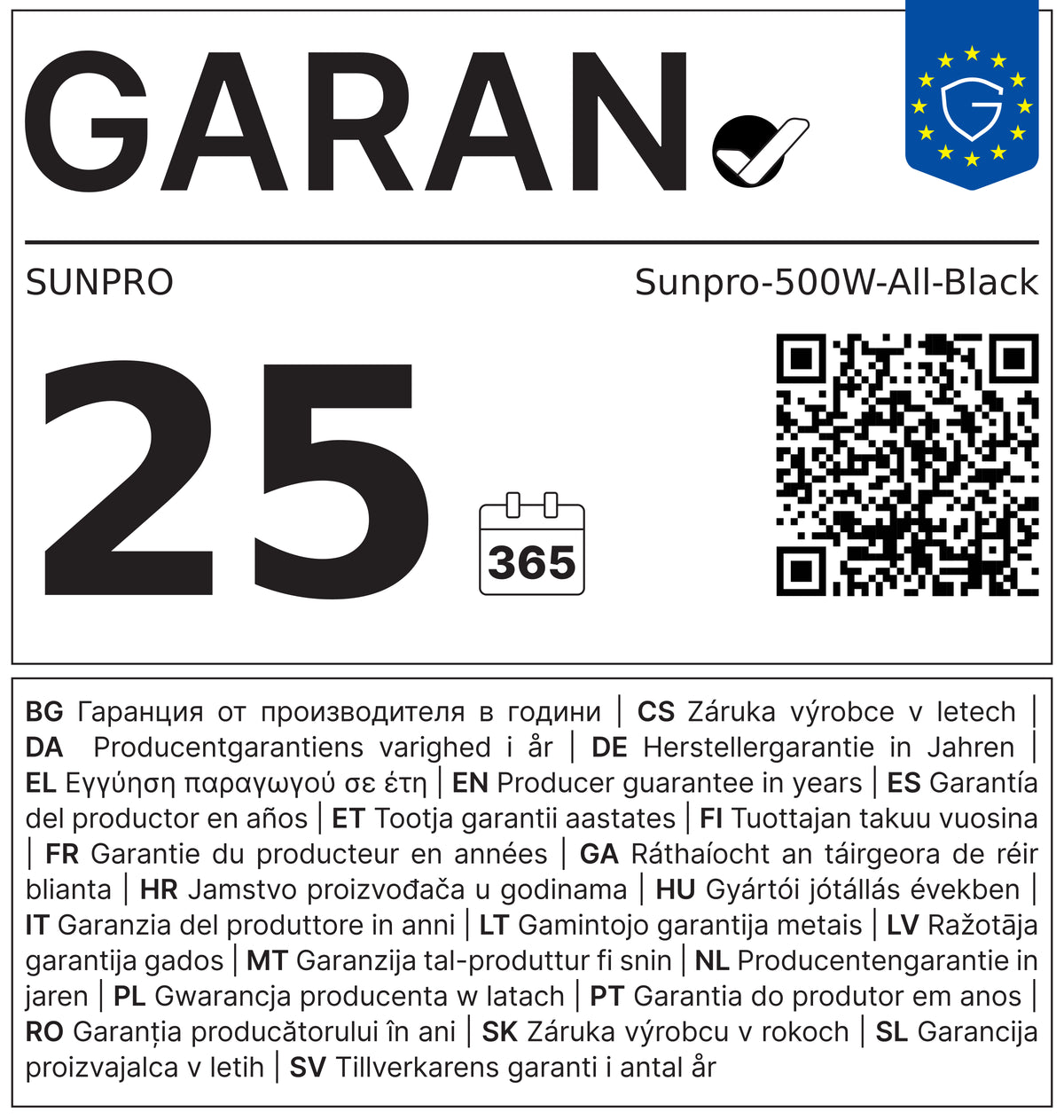 Sunpro 500 Wp