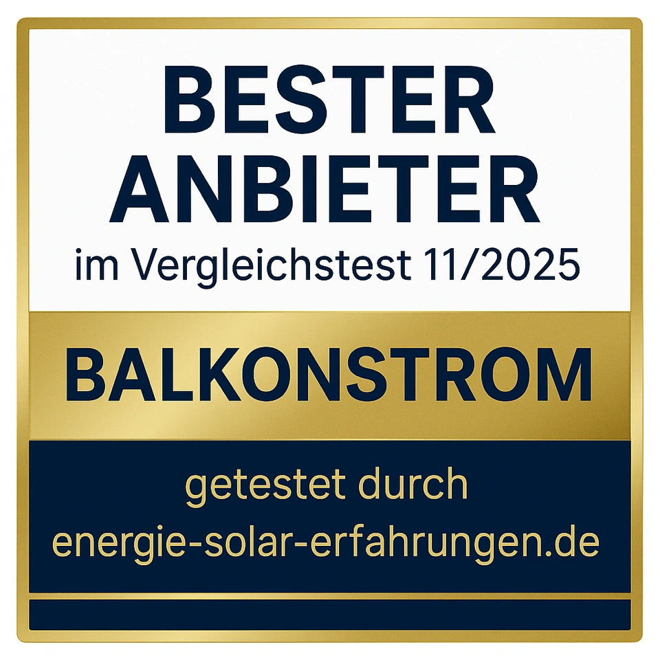 Bester Anbieter im Vergleichstest 11/2025 – Balkonstrom