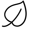 Schwarzes Blatt Icon mit transparentem Hintergrund