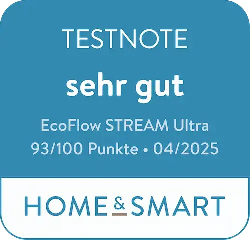 Home & Smart Testnote Sehr Gut – EcoFlow STREAM Ultra 93/100 Punkte 04/2025